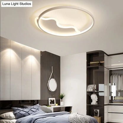 Lámpara LED de techo DecorBites™ de diseño contemporáneo para dormitorio, 45,7 cm/54,6 cm - Blanca/Rosa/Azul con luz cálida/blanca