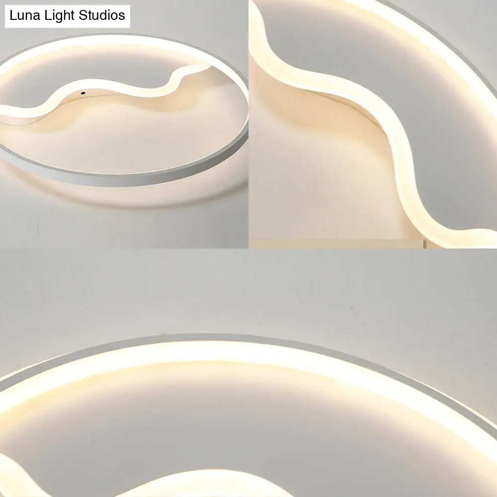 Lámpara LED de techo DecorBites™ de diseño contemporáneo para dormitorio, 45,7 cm/54,6 cm - Blanca/Rosa/Azul con luz cálida/blanca