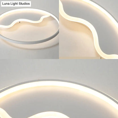 Lámpara LED de techo DecorBites™ de diseño contemporáneo para dormitorio, 45,7 cm/54,6 cm - Blanca/Rosa/Azul con luz cálida/blanca