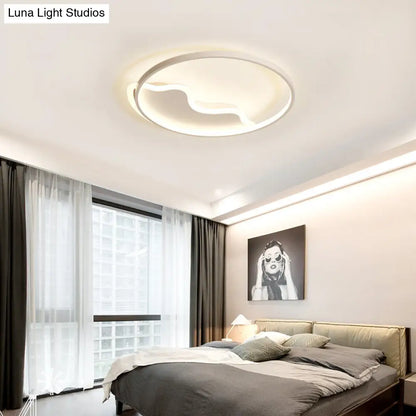 Lámpara LED de techo DecorBites™ de diseño contemporáneo para dormitorio, 45,7 cm/54,6 cm - Blanca/Rosa/Azul con luz cálida/blanca