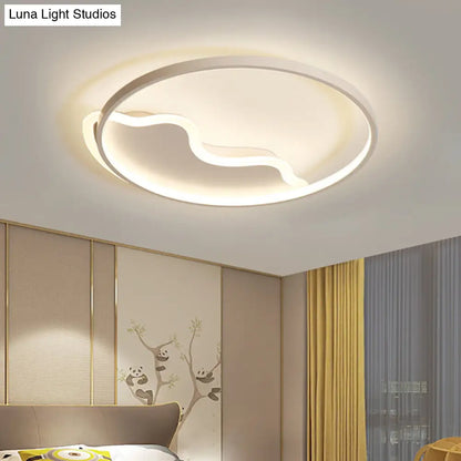 Lámpara LED de techo DecorBites™ de diseño contemporáneo para dormitorio, 45,7 cm/54,6 cm - Blanca/Rosa/Azul con luz cálida/blanca