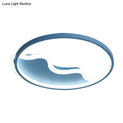 Lámpara LED de techo DecorBites™ de diseño contemporáneo para dormitorio, 45,7 cm/54,6 cm - Blanca/Rosa/Azul con luz cálida/blanca