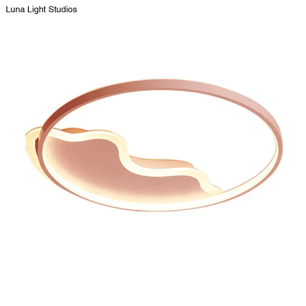 Lámpara LED de techo DecorBites™ de diseño contemporáneo para dormitorio, 45,7 cm/54,6 cm - Blanca/Rosa/Azul con luz cálida/blanca