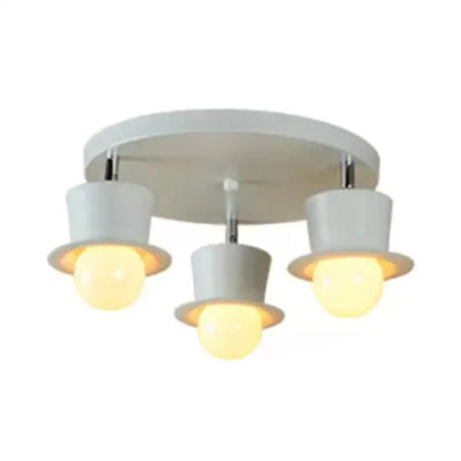 DecorBites™ Contemporary Rotatable Ceiling Lamp in White for Boys' Bedroom