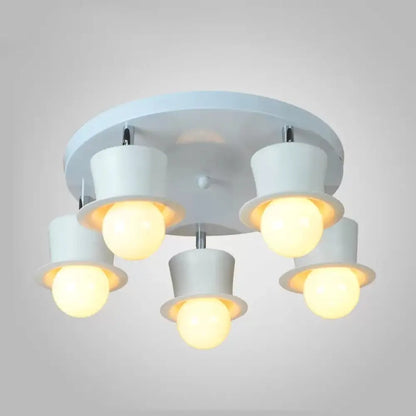 DecorBites™ Contemporary Rotatable Ceiling Lamp in White for Boys' Bedroom