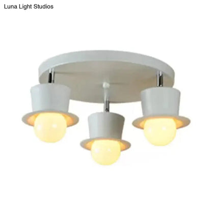 DecorBites™ Contemporary Rotatable Ceiling Lamp in White for Boys' Bedroom