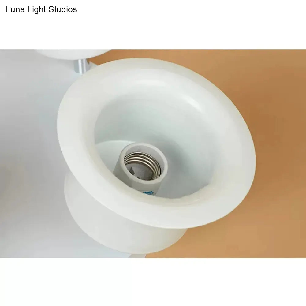 DecorBites™ Contemporary Rotatable Ceiling Lamp in White for Boys' Bedroom