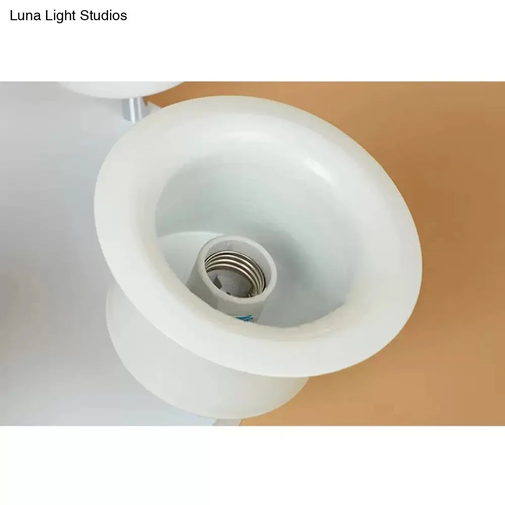 DecorBites™ Contemporary Rotatable Ceiling Lamp in White for Boys' Bedroom