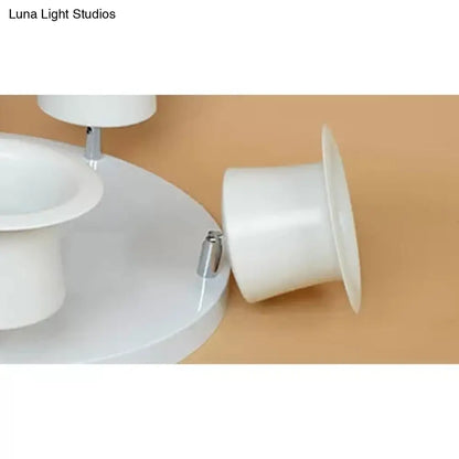 DecorBites™ Contemporary Rotatable Ceiling Lamp in White for Boys' Bedroom