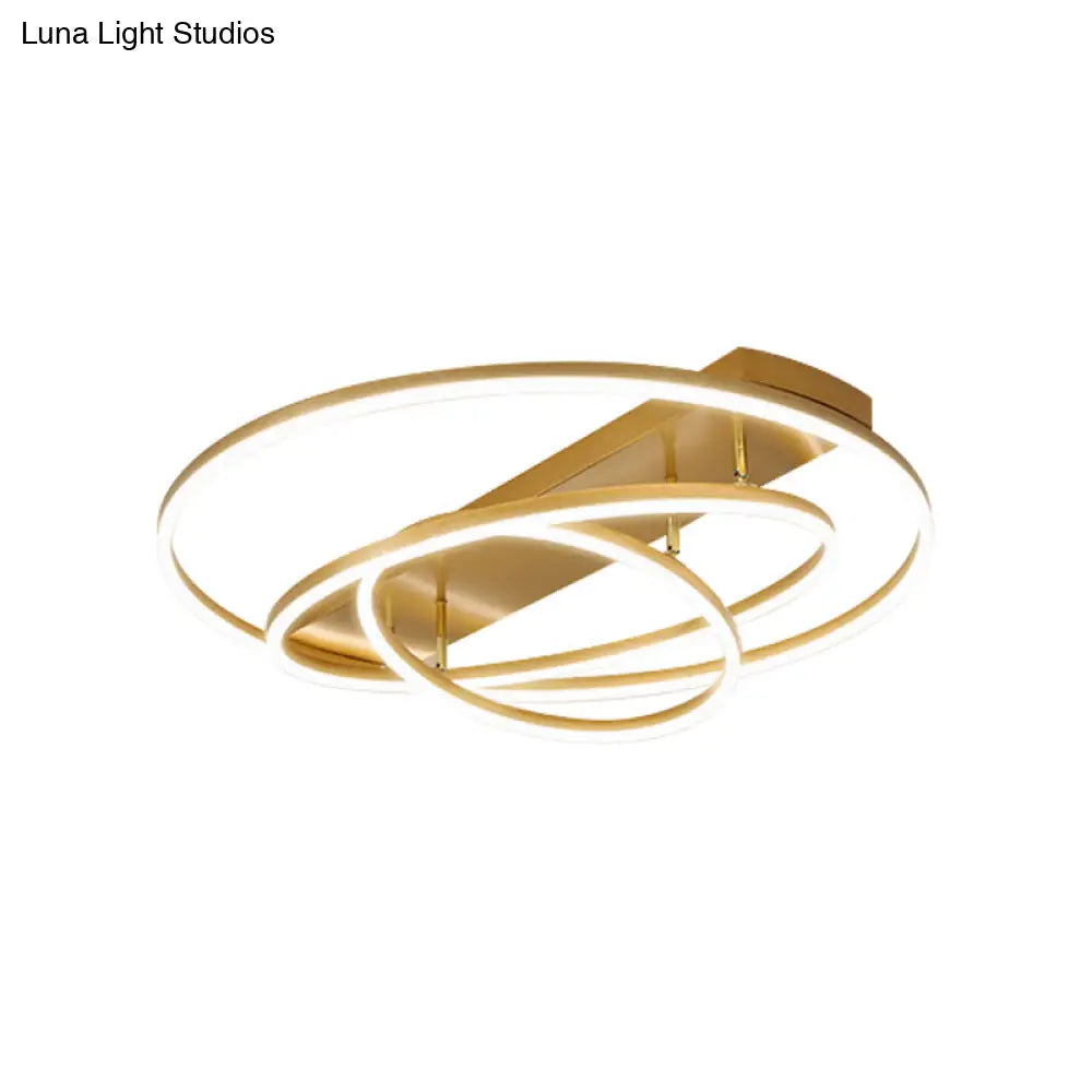 DecorBites™ DecorBites™ Contemporary Rotatable LED Ceiling Lamp in Black/Gold for Modern Bedrooms