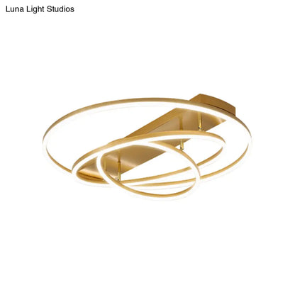 DecorBites™ DecorBites™ Contemporary Rotatable LED Ceiling Lamp in Black/Gold for Modern Bedrooms