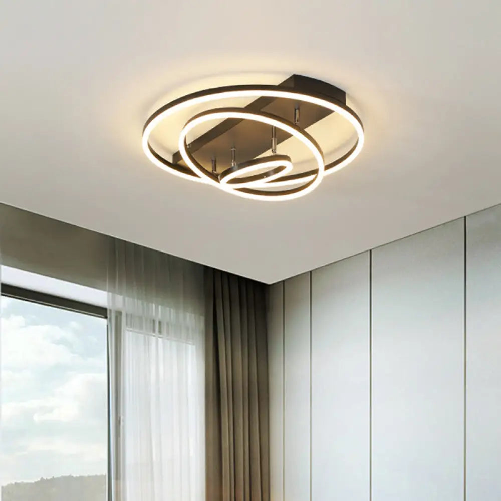 DecorBites™ DecorBites™ Contemporary Rotatable LED Ceiling Lamp in Black/Gold for Modern Bedrooms