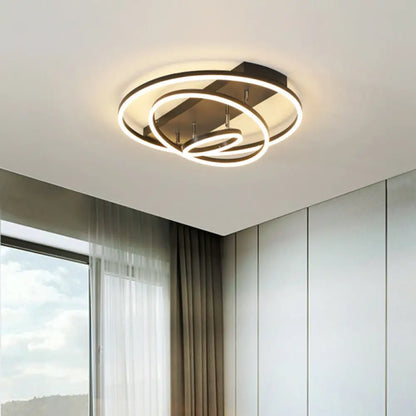 DecorBites™ DecorBites™ Contemporary Rotatable LED Ceiling Lamp in Black/Gold for Modern Bedrooms