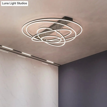 DecorBites™ DecorBites™ Contemporary Rotatable LED Ceiling Lamp in Black/Gold for Modern Bedrooms