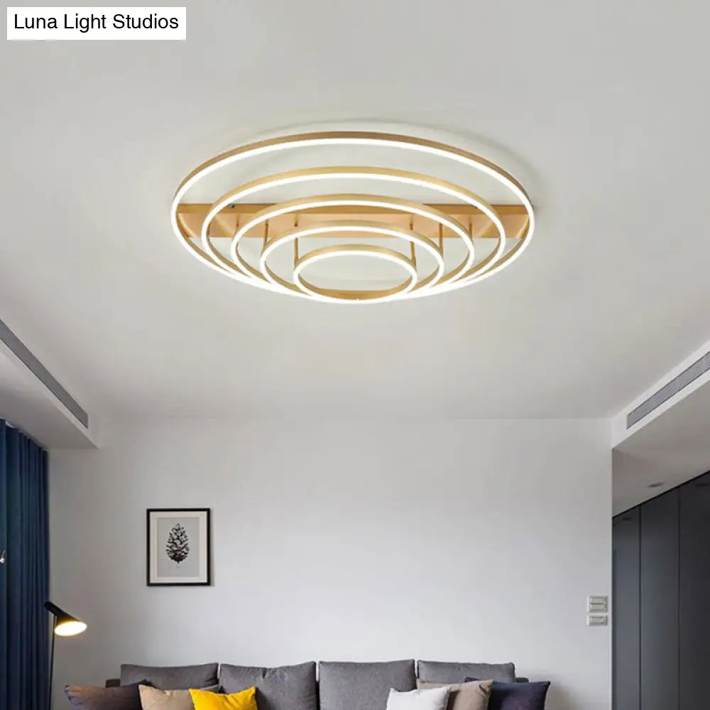 DecorBites™ DecorBites™ Contemporary Rotatable LED Ceiling Lamp in Black/Gold for Modern Bedrooms