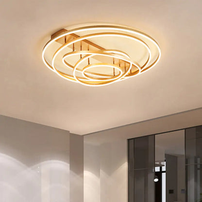 DecorBites™ DecorBites™ Contemporary Rotatable LED Ceiling Lamp in Black/Gold for Modern Bedrooms