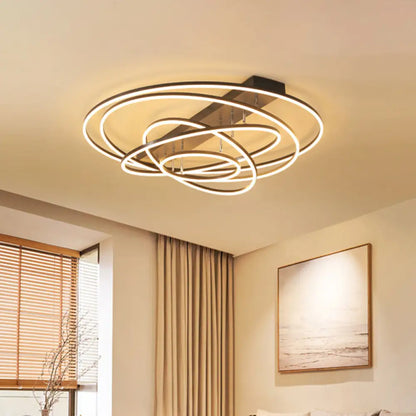DecorBites™ DecorBites™ Contemporary Rotatable LED Ceiling Lamp in Black/Gold for Modern Bedrooms