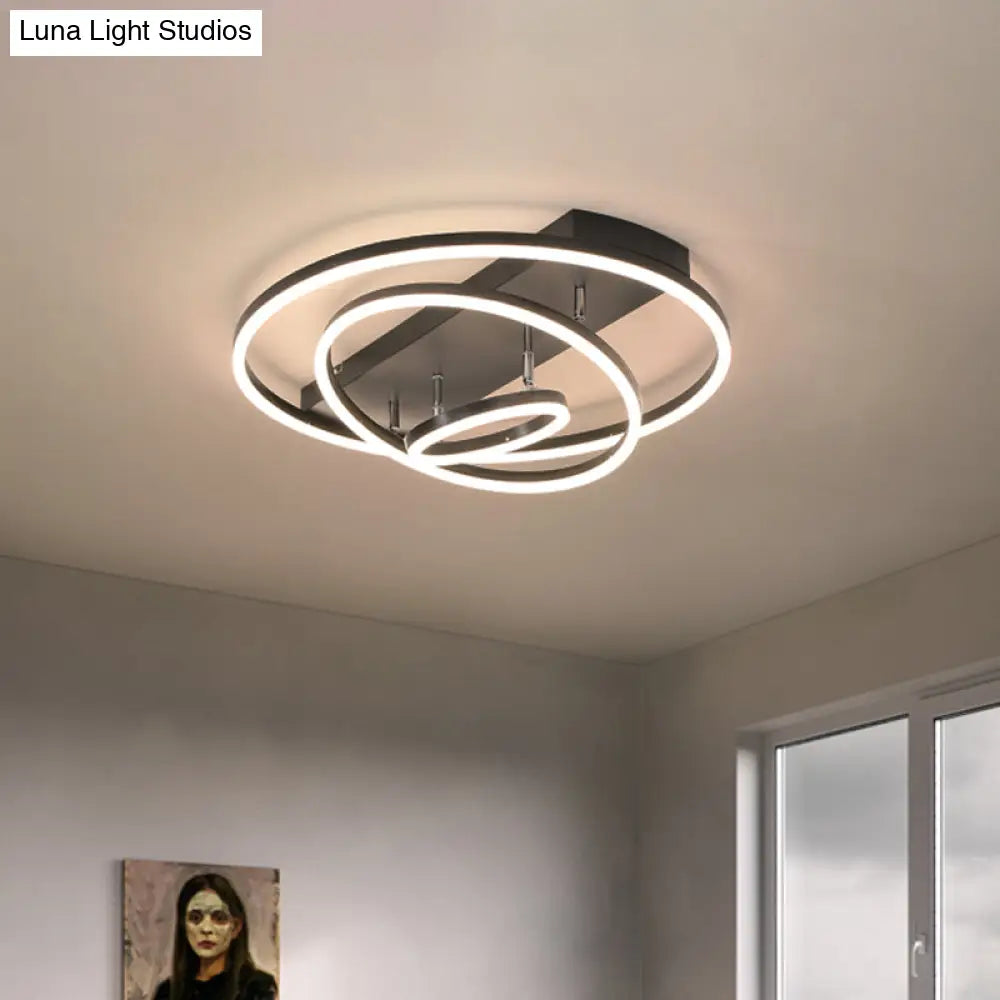 DecorBites™ DecorBites™ Contemporary Rotatable LED Ceiling Lamp in Black/Gold for Modern Bedrooms