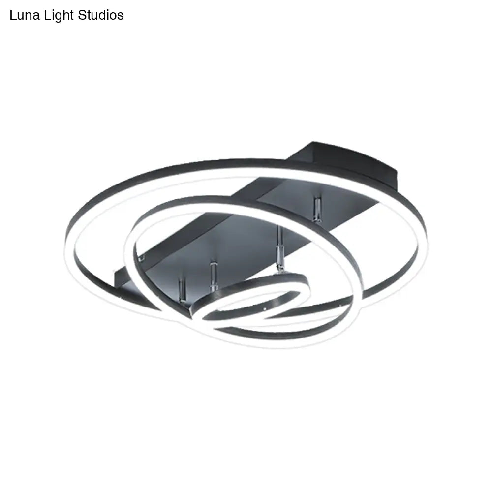 DecorBites™ DecorBites™ Contemporary Rotatable LED Ceiling Lamp in Black/Gold for Modern Bedrooms