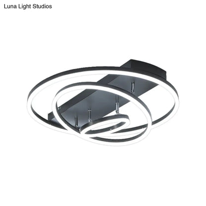 DecorBites™ DecorBites™ Contemporary Rotatable LED Ceiling Lamp in Black/Gold for Modern Bedrooms