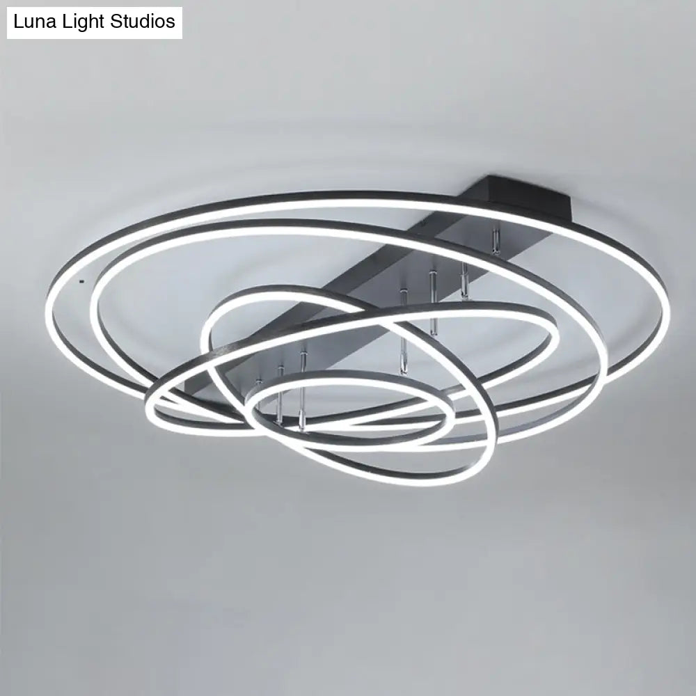 DecorBites™ DecorBites™ Contemporary Rotatable LED Ceiling Lamp in Black/Gold for Modern Bedrooms