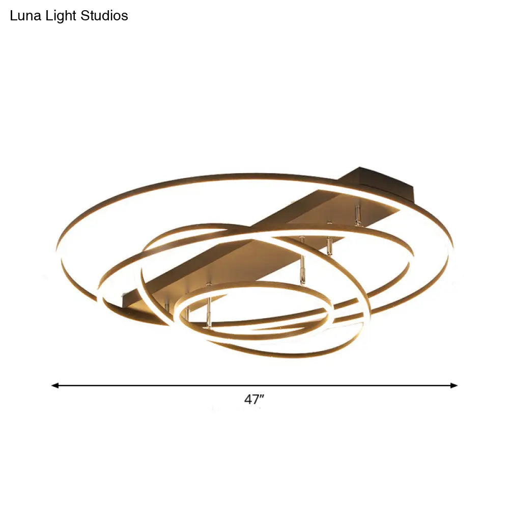 DecorBites™ DecorBites™ Contemporary Rotatable LED Ceiling Lamp in Black/Gold for Modern Bedrooms