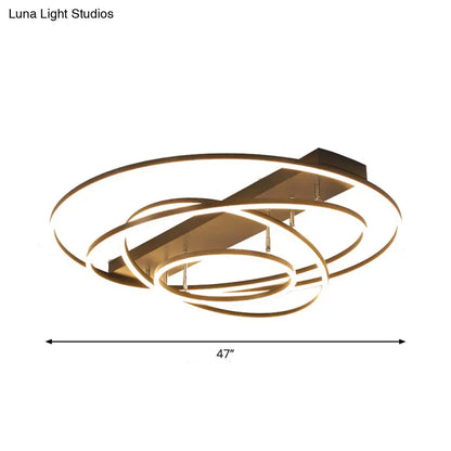 DecorBites™ DecorBites™ Contemporary Rotatable LED Ceiling Lamp in Black/Gold for Modern Bedrooms