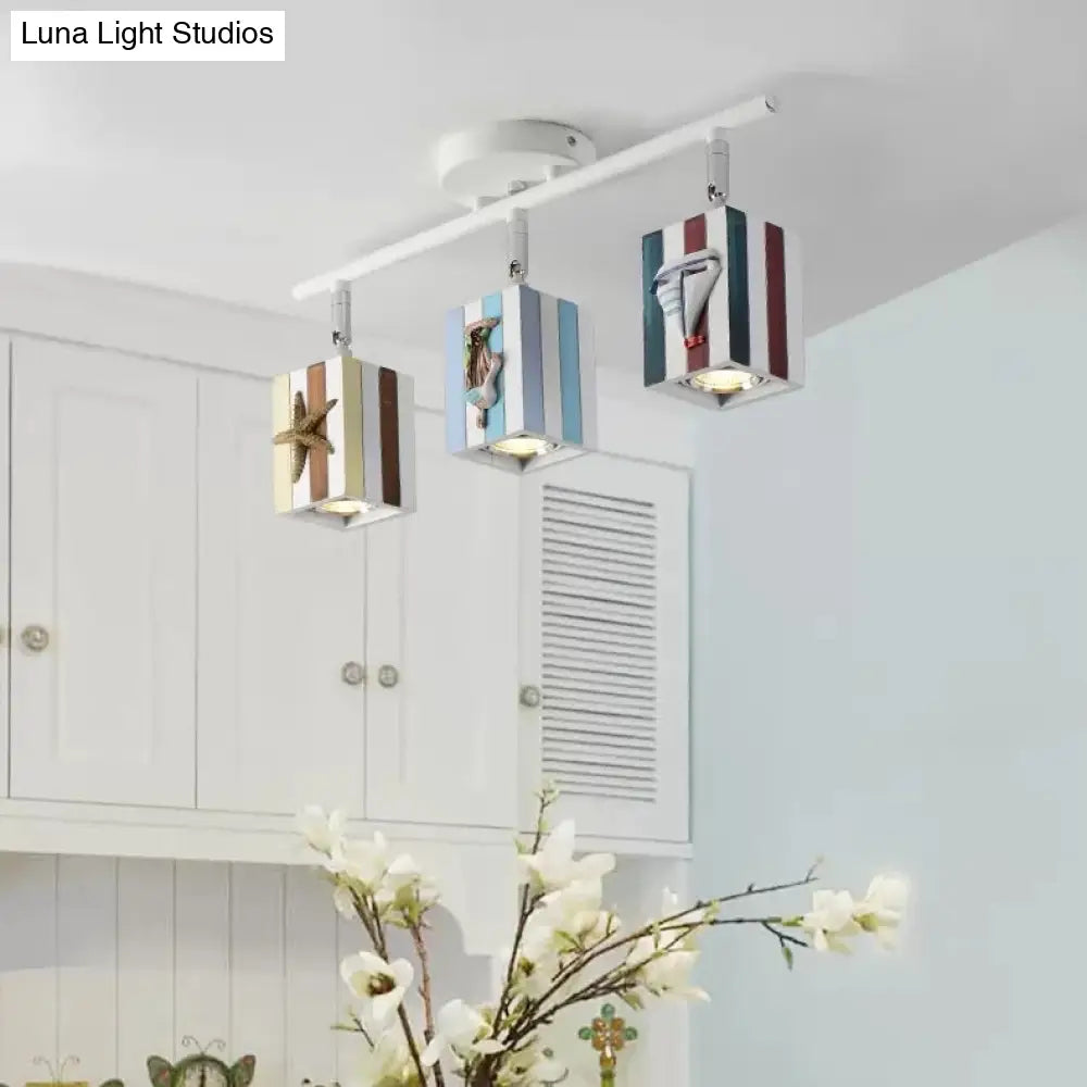 DecorBites™ Contemporary Rotatable Rectangular Metal Gallery Ceiling Mount Spotlight with High Brightness