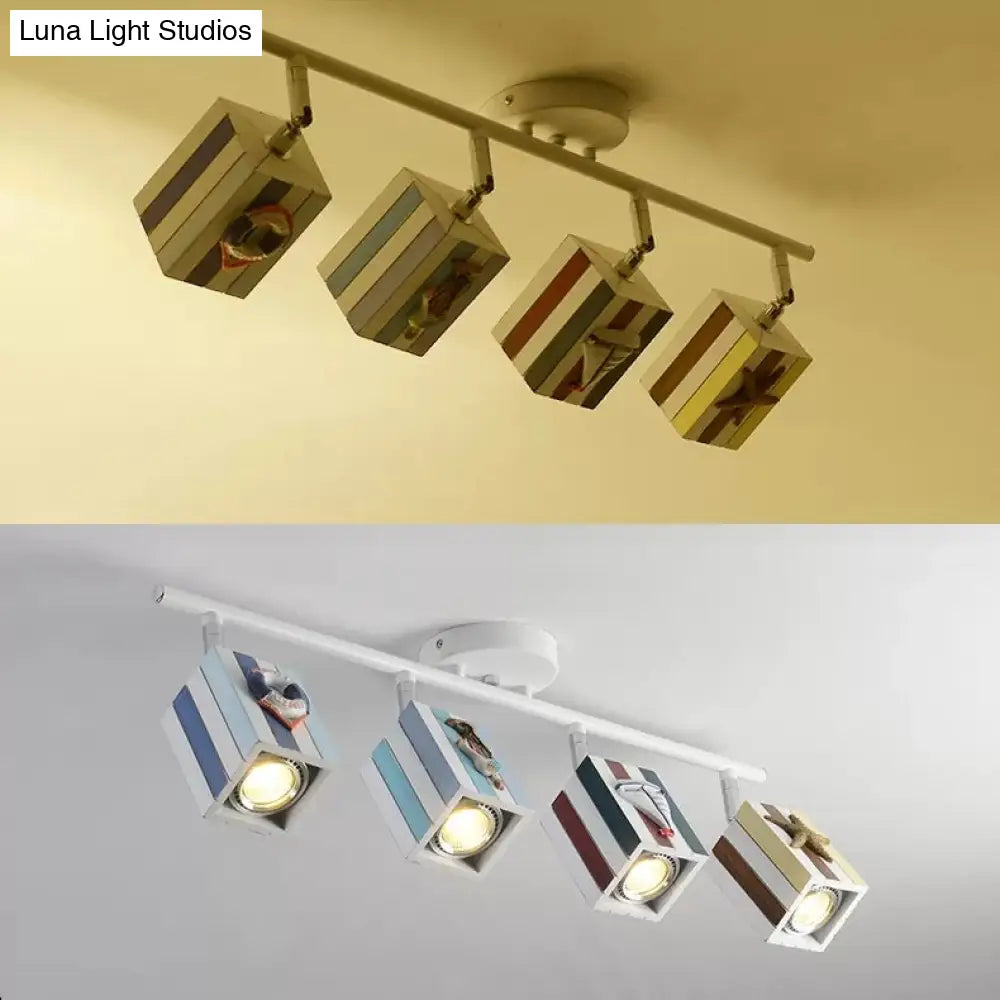 DecorBites™ Contemporary Rotatable Rectangular Metal Gallery Ceiling Mount Spotlight with High Brightness