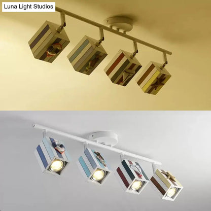 DecorBites™ Contemporary Rotatable Rectangular Metal Gallery Ceiling Mount Spotlight with High Brightness