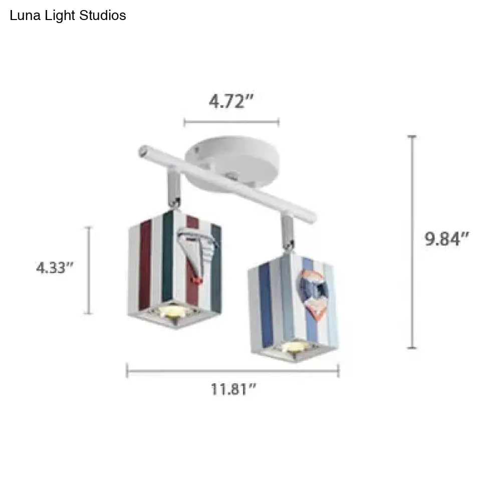DecorBites™ Contemporary Rotatable Rectangular Metal Gallery Ceiling Mount Spotlight with High Brightness