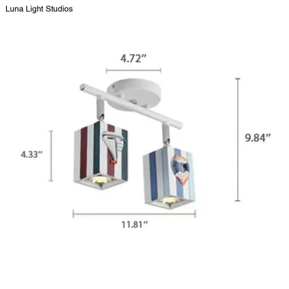 DecorBites™ Contemporary Rotatable Rectangular Metal Gallery Ceiling Mount Spotlight with High Brightness