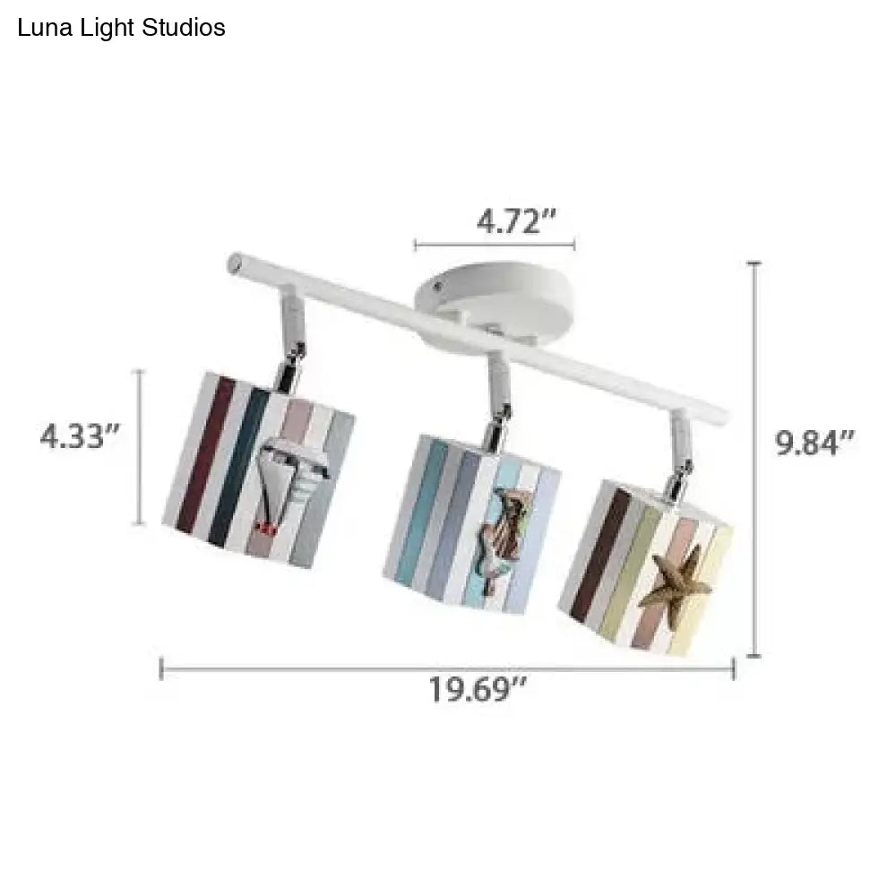 DecorBites™ Contemporary Rotatable Rectangular Metal Gallery Ceiling Mount Spotlight with High Brightness