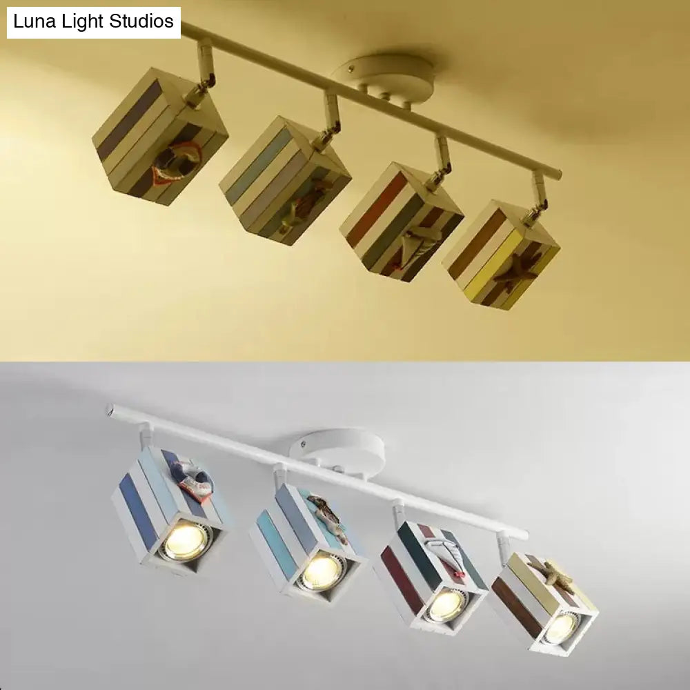 DecorBites™ Contemporary Rotatable Rectangular Metal Gallery Ceiling Mount Spotlight with High Brightness