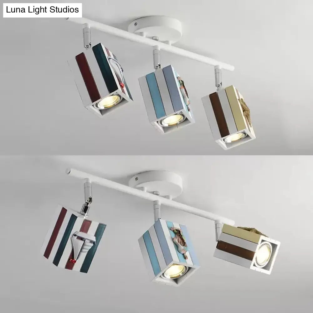 DecorBites™ Contemporary Rotatable Rectangular Metal Gallery Ceiling Mount Spotlight with High Brightness
