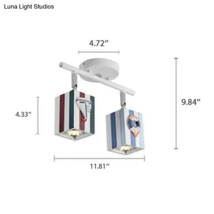 DecorBites™ Contemporary Rotatable Rectangular Metal Gallery Ceiling Mount Spotlight with High Brightness