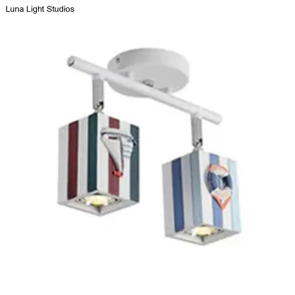 DecorBites™ Contemporary Rotatable Rectangular Metal Gallery Ceiling Mount Spotlight with High Brightness