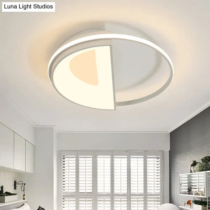 Lámpara de techo redonda contemporánea DecorBites™ de acrílico, LED, 18"/21.5" de ancho, luz blanca/rosa/azul, para dormitorio, luz cálida/blanca.