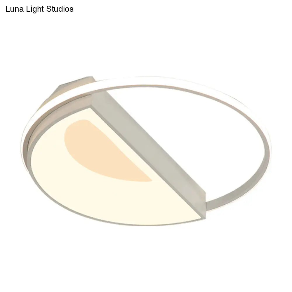 Lámpara de techo redonda contemporánea DecorBites™ de acrílico, LED, 18"/21.5" de ancho, luz blanca/rosa/azul, para dormitorio, luz cálida/blanca.