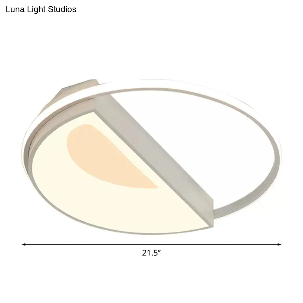 Lámpara de techo redonda contemporánea DecorBites™ de acrílico, LED, 18"/21.5" de ancho, luz blanca/rosa/azul, para dormitorio, luz cálida/blanca.