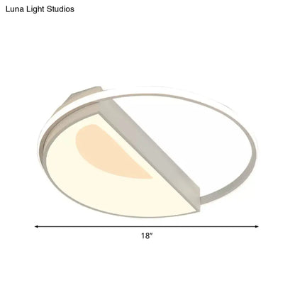 Lámpara de techo redonda contemporánea DecorBites™ de acrílico, LED, 18"/21.5" de ancho, luz blanca/rosa/azul, para dormitorio, luz cálida/blanca.