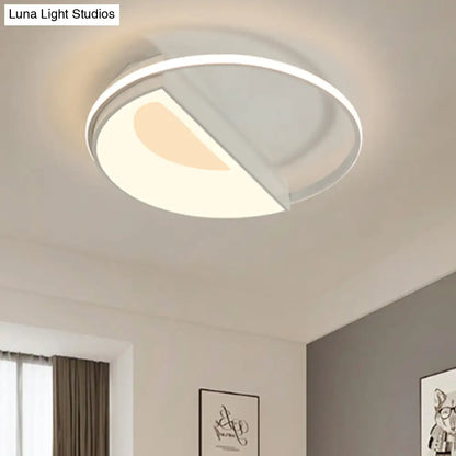 Lámpara de techo redonda contemporánea DecorBites™ de acrílico, LED, 18"/21.5" de ancho, luz blanca/rosa/azul, para dormitorio, luz cálida/blanca.