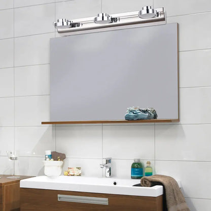 Aplique de pared redondo contemporáneo DecorBites™ - Acero inoxidable con 2/3 luces y luz cálida/blanca, acabado plateado, pantalla acrílica