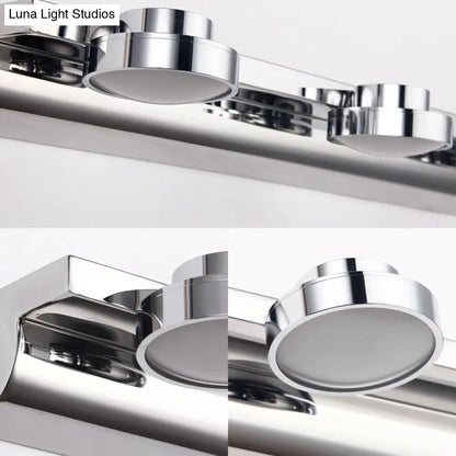 Aplique de pared redondo contemporáneo DecorBites™ - Acero inoxidable con 2/3 luces y luz cálida/blanca, acabado plateado, pantalla acrílica