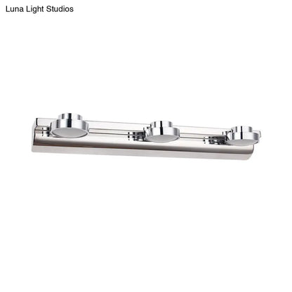 Aplique de pared redondo contemporáneo DecorBites™ - Acero inoxidable con 2/3 luces y luz cálida/blanca, acabado plateado, pantalla acrílica