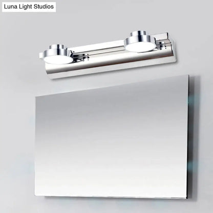 Aplique de pared redondo contemporáneo DecorBites™ - Acero inoxidable con 2/3 luces y luz cálida/blanca, acabado plateado, pantalla acrílica