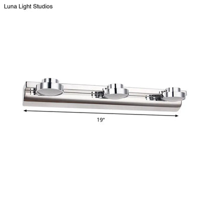 Aplique de pared redondo contemporáneo DecorBites™ - Acero inoxidable con 2/3 luces y luz cálida/blanca, acabado plateado, pantalla acrílica