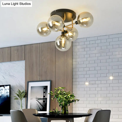 DecorBites™ DecorBites™ Contemporary Semi Flush Bubble Glass Ceiling Light for Living Room