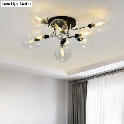 DecorBites™ DecorBites™ Contemporary Semi Flush Bubble Glass Ceiling Light for Living Room