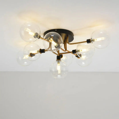 DecorBites™ DecorBites™ Contemporary Semi Flush Bubble Glass Ceiling Light for Living Room